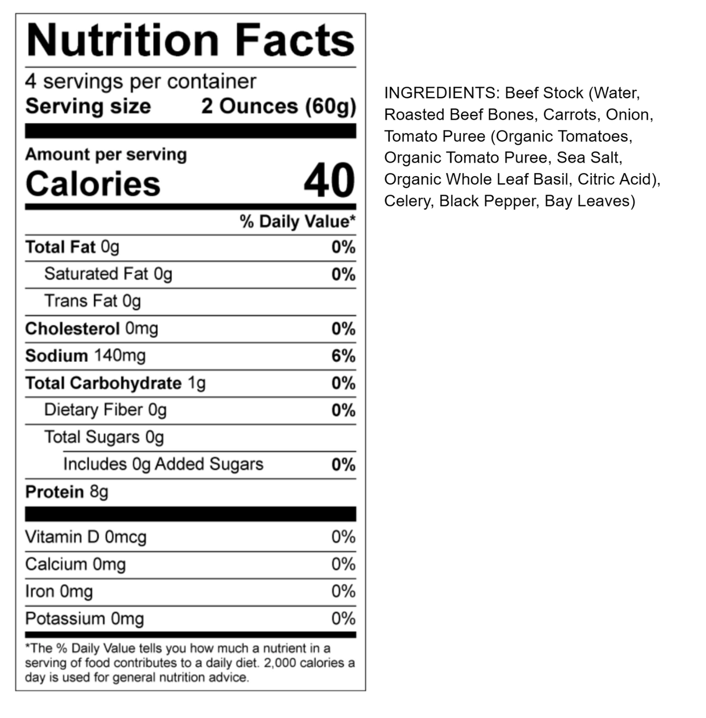 100% Grass-fed Beef Demi-Glace