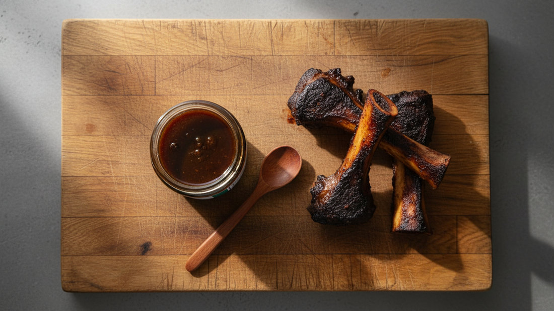 Demi glace and roasted bones