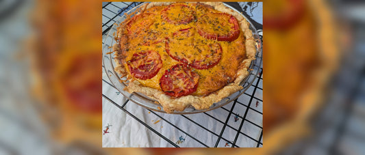 Tomato Pie with a Flaky Tallow Crust