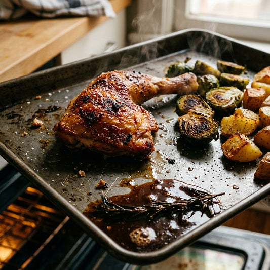 Holiday Sheet Pan Chicken With Herb Demi Pan Sauce