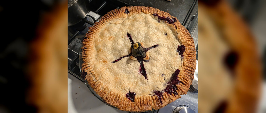 Leaf Lard Pie Crust and Blueberry Pie