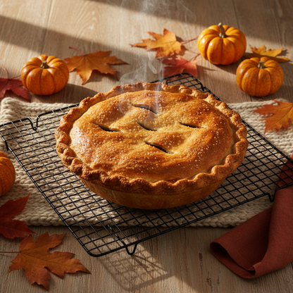 Flaky golden pie crust made with pasture-raised pork leaf lard